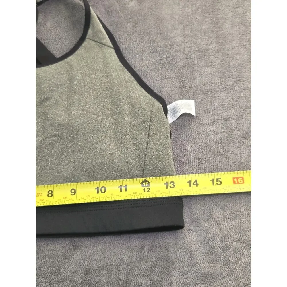 Nike Women’s Impact Strappy High Support Bra Gray Size L Activewear Gym Z2-90